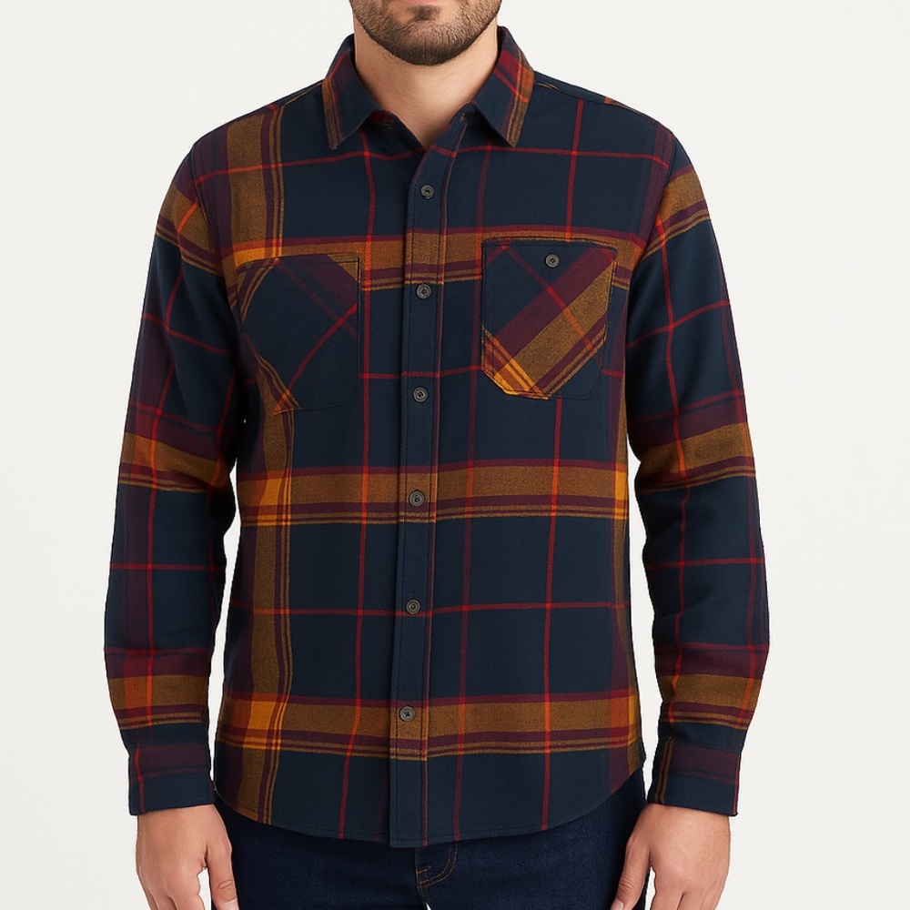 Levi's Dark Plaid Button-Up Shirt